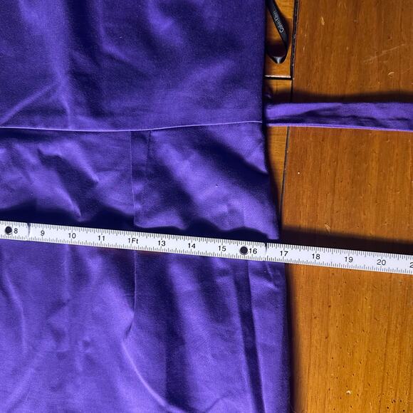 Calvin Klein Sheath Pleated Scoop Neck Cap Sleeve Belted Size 10 Purple Dress - Picture 7 of 8